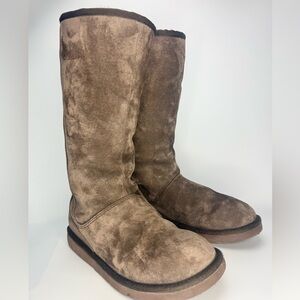 UGG Classic Tall Boots Sunset Brown Women’s Size 9 Shearling Suede Winter